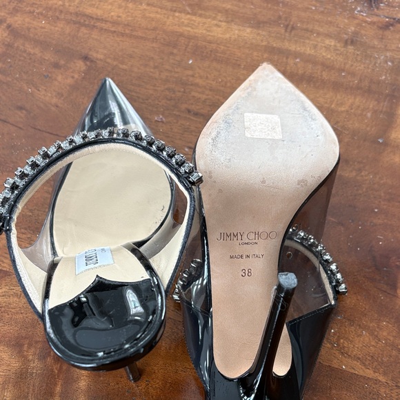 Jimmy Choo Black and Transparent Heels - Picture 5 of 5